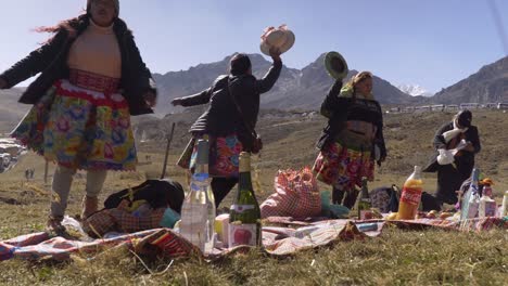 Daytime-at-the-Tayta-Shanti-festival-in-Huancayo,-Peru