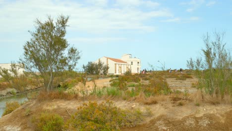 Ebro-Delta-Nature-Reserve-With-Viewing-Point-House-In-Catalonia,-Spain