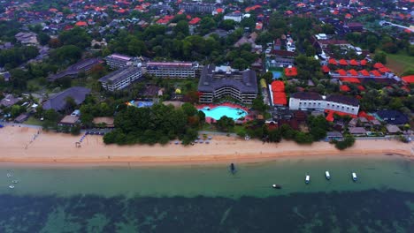 Accommodations-At-The-Beachside-Town-And-Resort-In-Sanur-Beach,-Bali-Indonesia