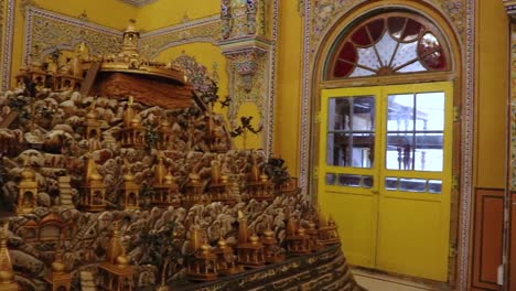 miniature-of-ancient-holy-city-Mount-Kailash-from-flat-angle-video-is-taken-at-Soni-Ji-Ki-Nasiya-Jain-Temple,-Ajmer,-Rajasthan,-India-on-Aug-19-2023