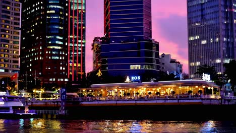 Early-evening-at-the-home-station-of-the-colorful-and-efficient-fleet-of-"waterbuses"-plying-the-Saigon-River-in-Ho-Chi-Minh-City,-Vietnam