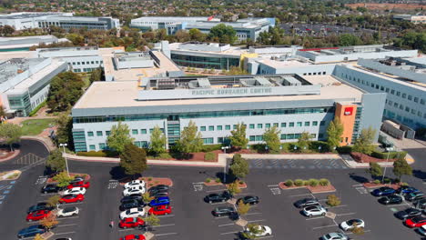 Aerial-View-Of-Pacific-Research-Center-Business-Park-In-Newark,-California,-USA