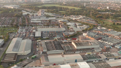 Aerial-shot-over-industrial-bakery-factory
