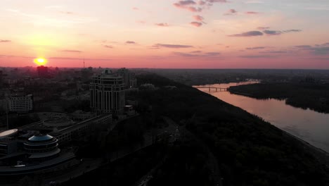 Sunseat,-Kiev,-Dnepr,-Drone,-Beautiful,-war,-City-Center