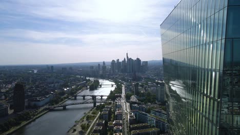 Ezb,-Europäische-Zentral-Bank,-Reflektionen,-Spiegel,-Skyline,-Ffm,-Frankfurt,-Main,-Finance,-District,-Beautiful,-Cinema,-Documentary