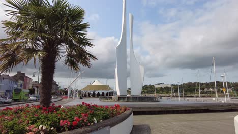Waterford-city-Ireland-Plaza-on-The-Quays-summer-morning