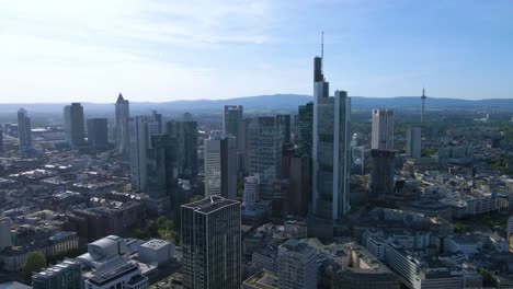 Frankfurt,-Skyline,-Drone,-Arcitecture,-Finance,-District,-Bank,-Commerzbank,-Main,-Ffm,-Taunus,-Fernsehturm