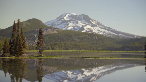 Shot-of-Mountain-reflected-in-a-Lake