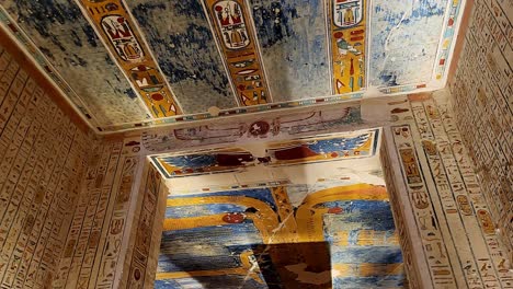 Egyptian-hieroglyphs-on-the-walls-of-the-tombs-of-the-pharaohs