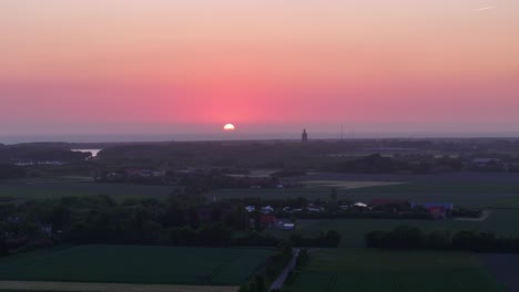 The-city-of-Westkapelle-at-sunset