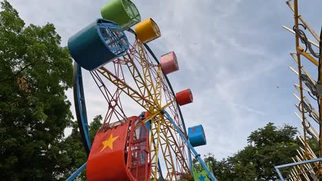 Scene-from-the-colorful-merry-go-round-ride-of-the-amusement-park