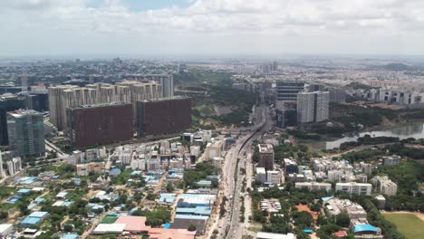 Luftaufnahmen-Einer-Entwickelten-Stadt-In-Indien