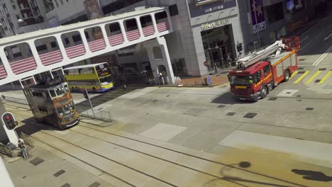 Hongkonger-Doppeldecker-Straßenbahn