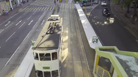 Hongkonger-Doppeldecker-Straßenbahn