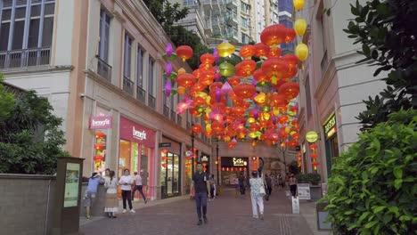 Chinese-lantern-hanging-decoration-on-the-street-for-mid-autuem-festival