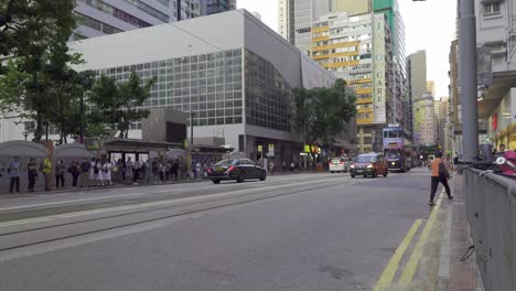 Hongkonger-Doppeldecker-Straßenbahn