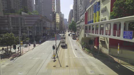 Hongkonger-Doppeldecker-Straßenbahn