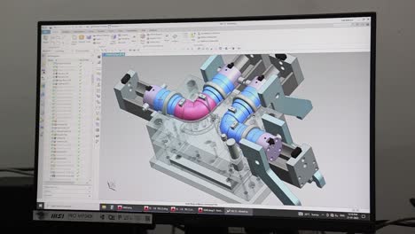 Escena-De-Primer-Plano,-Ingeniero-Creando-En-Software-3d-Diane-Patton-3d,-Escena-De-Pantalla-De-Computadora-Con-Ingeniero-Creando-Diseño