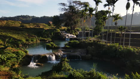 Weekacura-Waterfall-With-Tropical-Nature-On-Sumba-Island-In-East-Nusa-Tenggara,-Indonesia