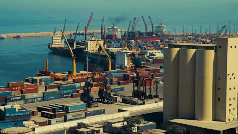 shot-from-above-of-the-cargo-port-of-oran-algeria-with-containers
