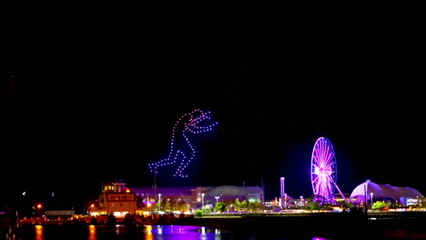 Chicago-Drone-light-show-at-the-Navy-pier-creating-structures-of-people-dancing