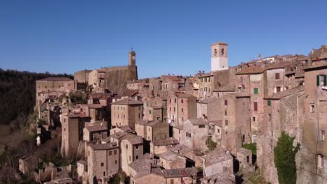 Aerial-view-of-the-city-of-Sorano-in-Tuscany-and-of-Masso-Leopoldino-with-its-distinctive-tower