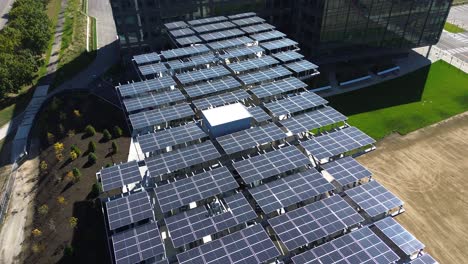 Roof-Top-solar-panels-on-modern-building-Ohio-State-University--new-construction---aerial-drone