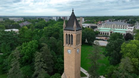 El-Campanario-Es-Una-Torre-De-Reloj-Y-Un-Campanario-En-La-Universidad-Estatal-De-Iowa.