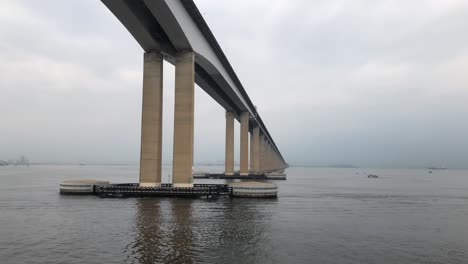 POV-onboard-ship-passing-under-President-Costa-e-Silva-Bridge-aka-Rio-Niteroi-Bridge