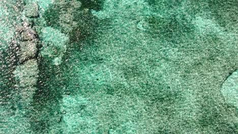 Eine-Luftaufnahme-Von-Oben-Nach-Oben-Auf-Das-Kristallklare-Wasser-Von-Cozumel-In-Mexiko