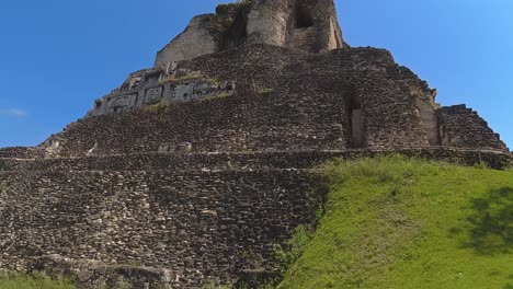 Hyper-lapse-of-the-Xunantunich-Mayan-Ruins-in-San-Jose-Succotz,-Belize