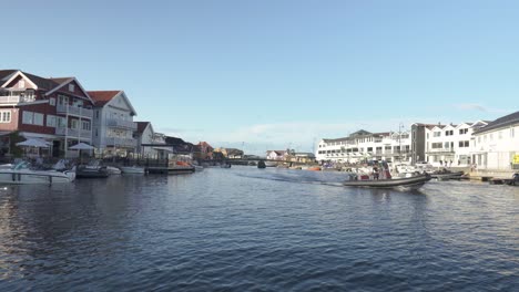 Motorboats-At-The-Coastal-Town-Of-Kragero-In-Vestfold-og-Telemark-County,-Norway