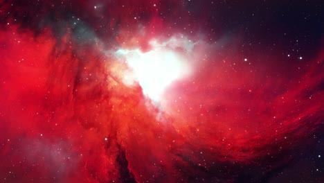 Hacia-El-Gas-De-La-Nebulosa-Roja-En-El-Espacio-Profundo