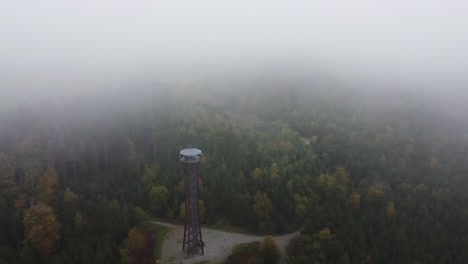 Observation-tower-drowned-in-fog