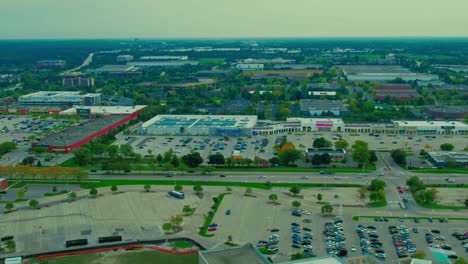 Hyperlapse-of-Walmart-supermarket-shooping-center-from-Vernon-Hills-Illinois,-USA