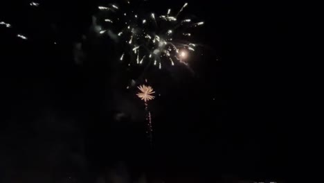 Fireworks-light-up-to-the-sky-with-an-amazing-show-of-light-bursting-in-all-directions
