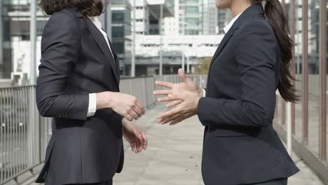 Cropped-shot-of-businesswomen-shaking-hands