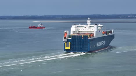 Baltic-Enabler-the-Ro-Ro-cargo-vessel-sailing-under-the-Swedish-flag,-aerial