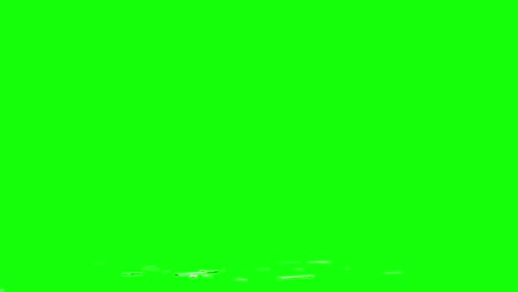 Falling-wood-debris,-tiny-pieces-of-wood-falling-from-top-of-the-screen-and-scattering-on-imaginary-flat-surface,-green-screen-background,-animation-overlay-for-chroma-key-blending-option