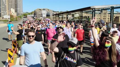 On-the-5th-March-2023,-over-120,000-marched-across-the-Sydney-Harbour-Bridge-for-the-final-day-of-Sydney-WorldPride