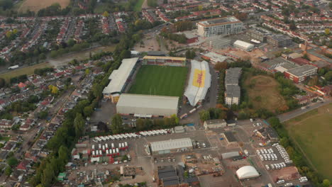 Aerial-shot-over-Twickenham-stoop-stadium-West-London