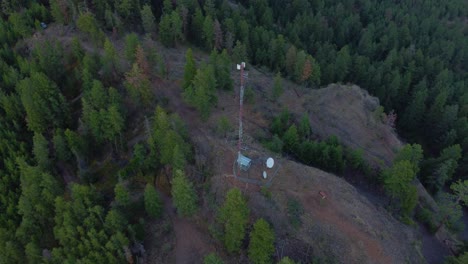 Radio-Communications-Cell-Tower-Transmitter-on-a-Remote-Mountain