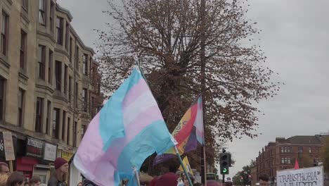 Zeitlupe-Der-Transgender-Flagge-In-Rutherglen