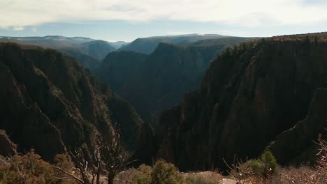 Panorama-Of-Black-Canyon-of-the-Gunnison-National-Park-In-Western-Colorado,-USA