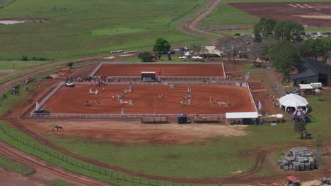 Aerial-View-of-Thrilling-Horse-Jumping-Event-at-the-Showjumping-event