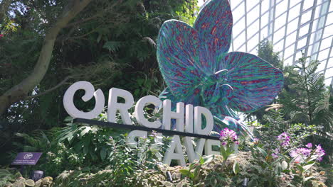 Orchideenausstellungen-Im-Gardens-By-The-Bay-In-Singapur