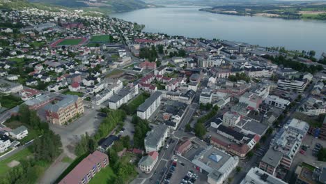 Drone-footage-of-Gjøvik-Innlandet