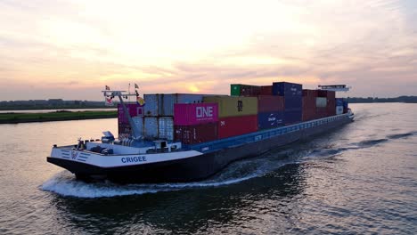 Cargo-ship-the-Crigee-sailing-under-the-flag-of-the-Netherlands-heads-to-port