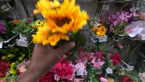 Kunden-Kaufen-Blumen