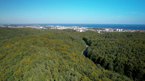 A-Picturesque-Vista-of-Gdynia-Witomino-in-Poland---Aerial